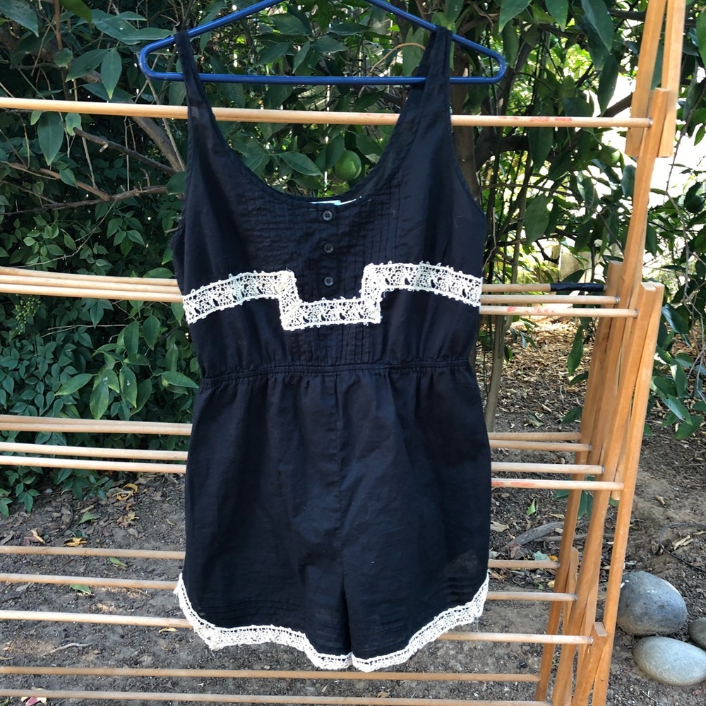 Kimchi Blue Lace Trimmed Romper